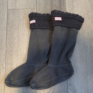 Hunter Dark Knit Cuff Boot Liners